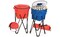 CC Home Furnishings Portable Fold-Up Standing Cooler For Picnics and Tailgating Holds 72 Cans - Red